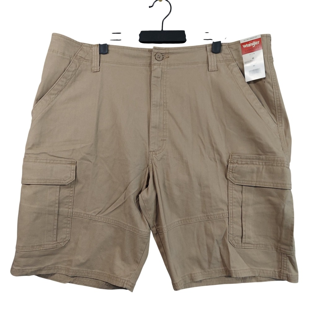 Wrangler Cargo Shorts Men 40 Tan Authentics Stretch ZM6ACGR